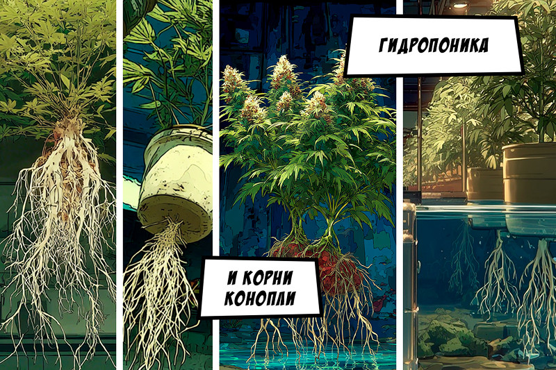 Гидропоника и корни конопли
